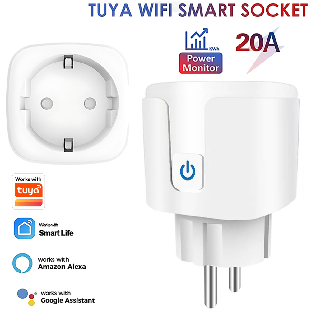 Smart Home Energy Monitor - Prise intelligente Wi-Fi 20A compatible avec