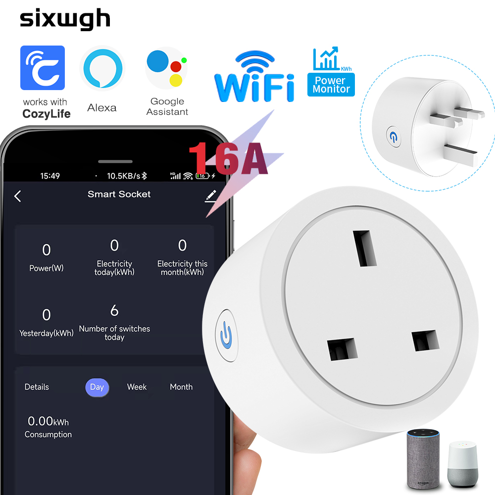 Smart Home Energy Monitor - Prise intelligente WiFi 16A avec prise