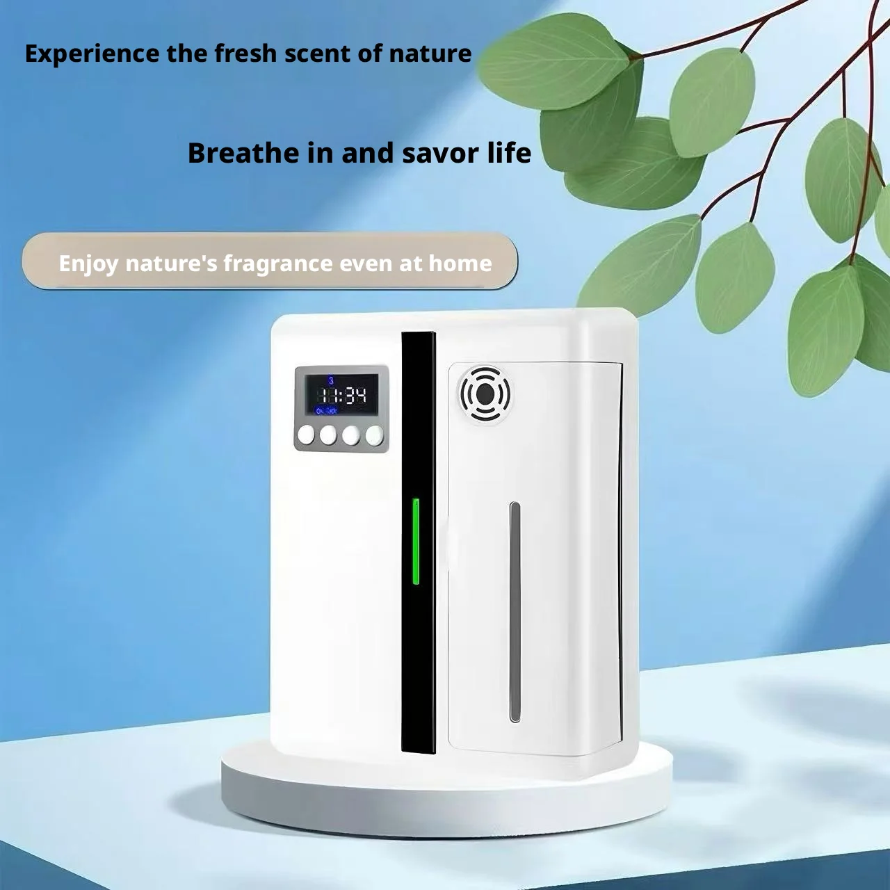 Smart Home Fragrance Diffuser - Diffuseur d'aromathérapie intelligent avec minuterie, machine