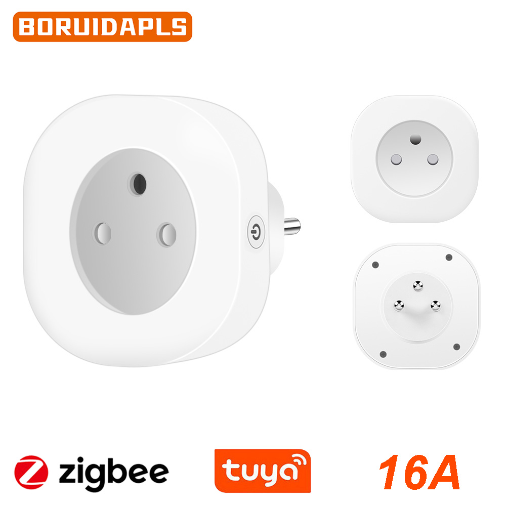 Smart Home Energy Monitor - BORUIDAPLS Tuya Zigbee Smart Socket EU/FR/Israel/Brazil/Switzerland