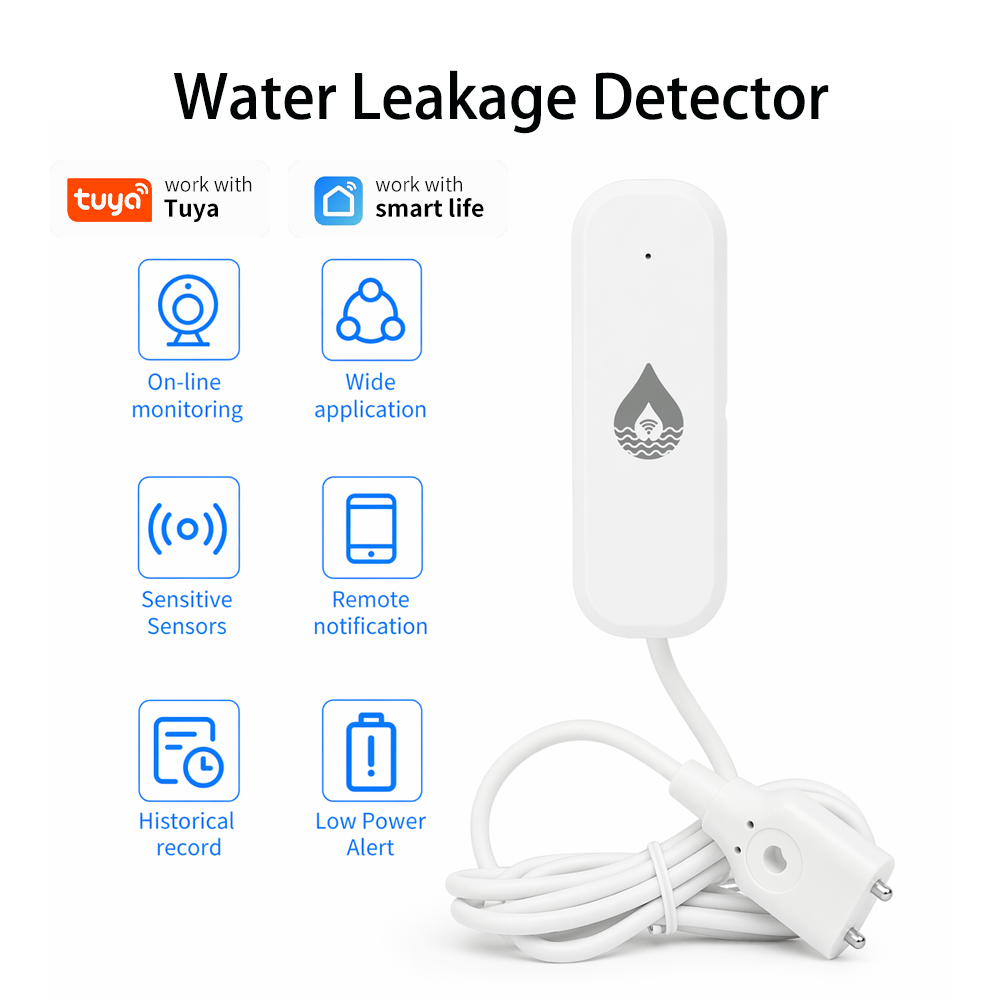 Smart Home Energy Monitor - Capteur d'alarme de fuite d'eau WiFi/Zigbee