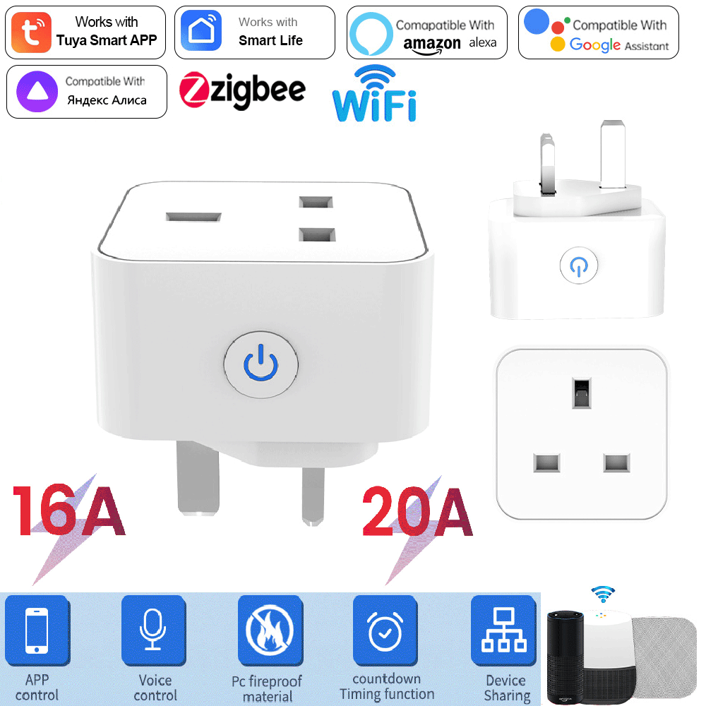 Smart Home Tools - Prise intelligente Tuya 16A/20A WiFi ou