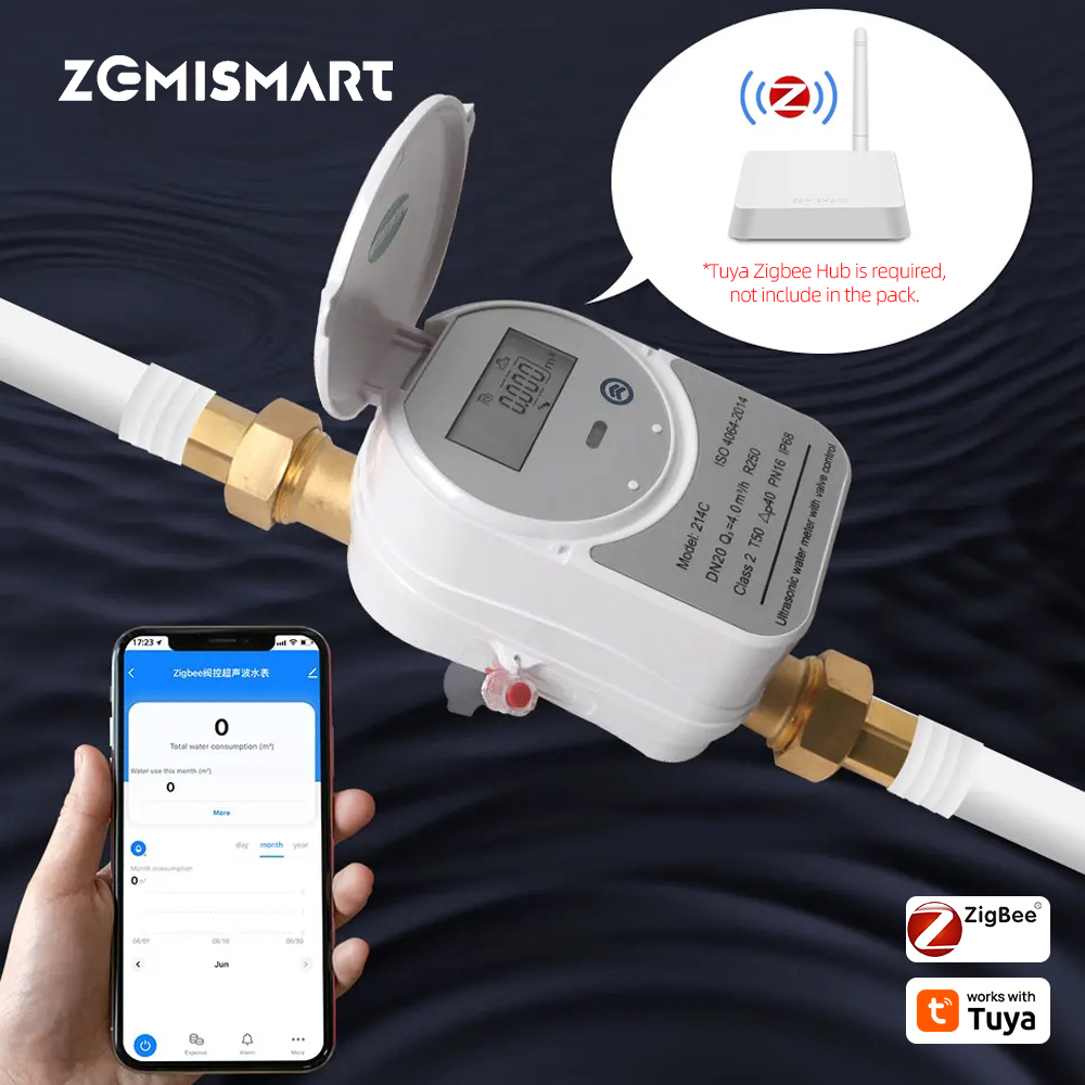 Smart Home Assistant - Compteur d'eau intelligent Zemismart Zigbee avec