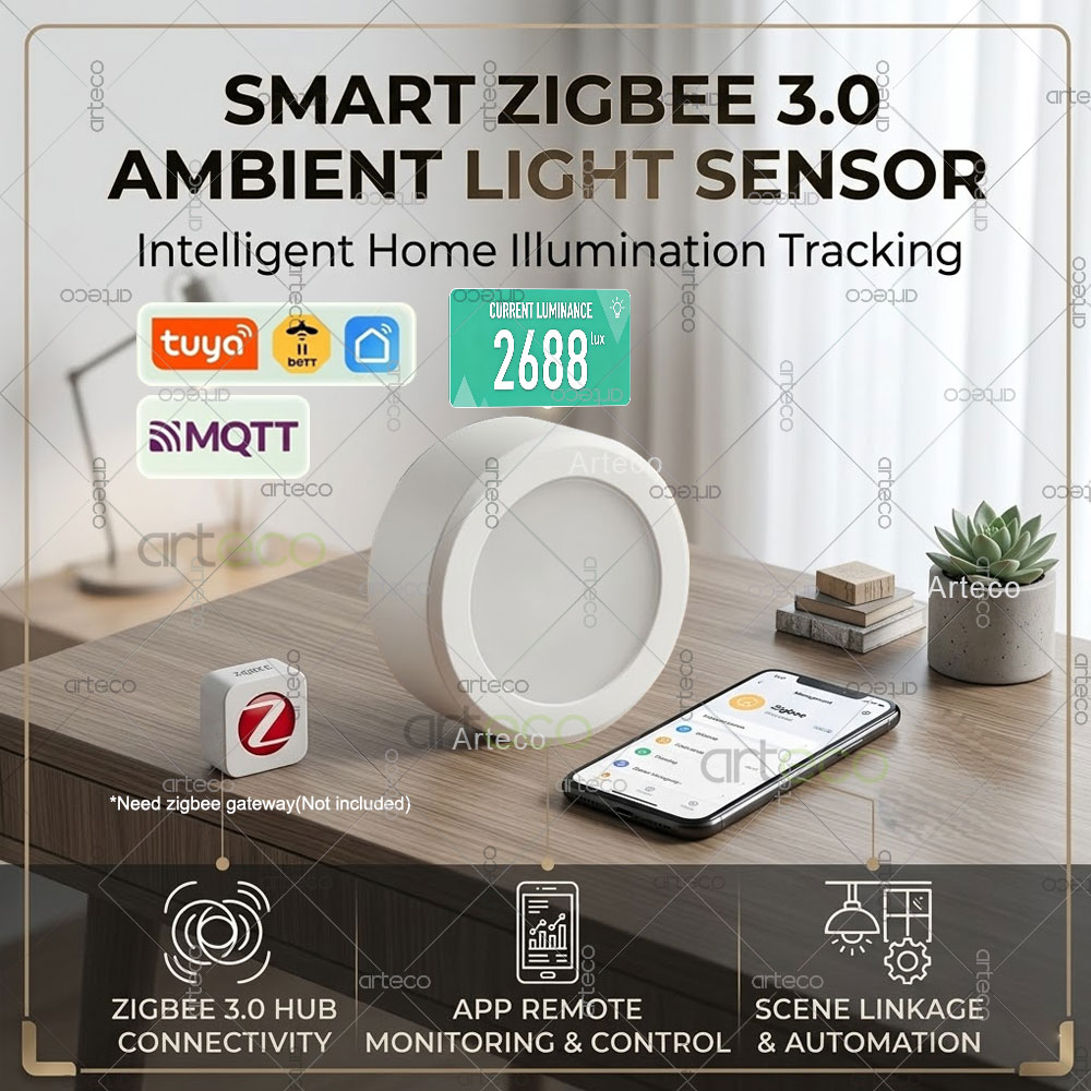 Smart Home Assistant - Capteur de lumière ambiante intelligent Zigbee