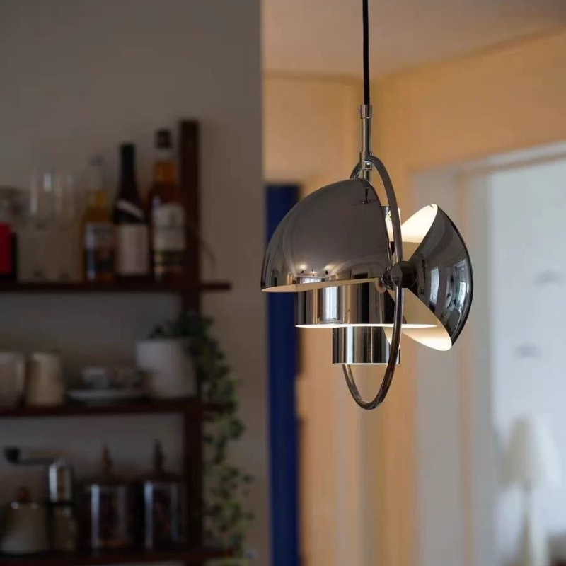 Voice Control Light Bulb - Lustre de casque rotatif classique danois,