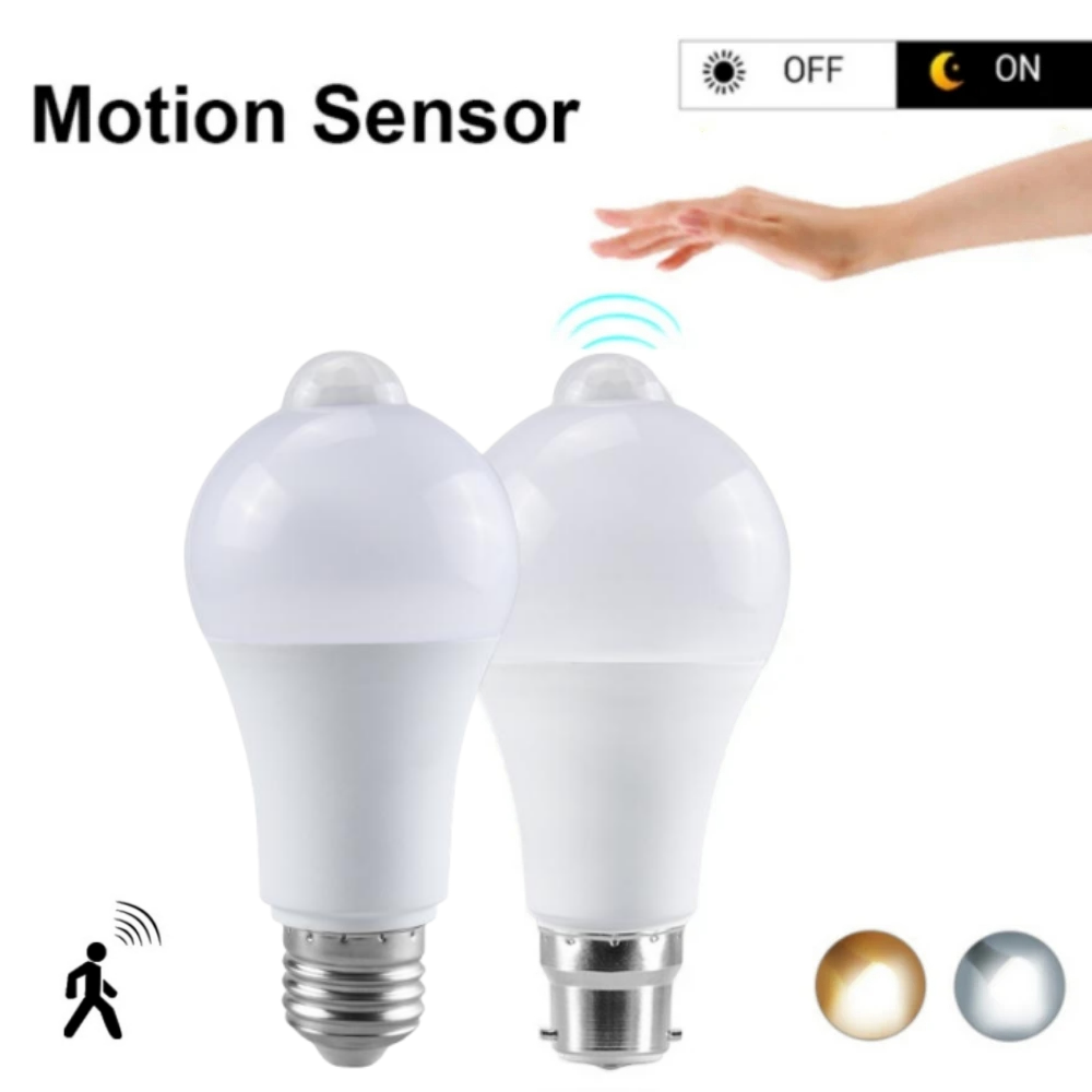 Voice Control Light Bulb - Ampoule LED avec détecteur de mouvement