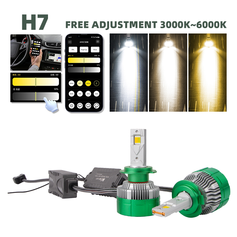 Meilleure vente H8 H7 Led phar - Voice Control Light Bulb avis et prix