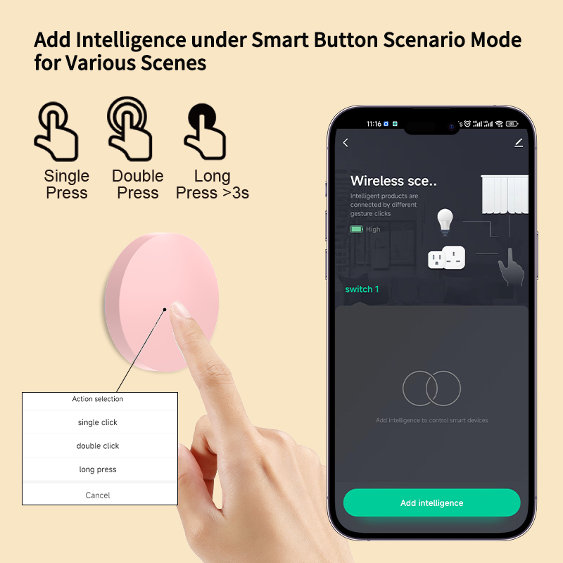 Bouton intelligent sans fil Zi - Smart Home Tools avis et prix