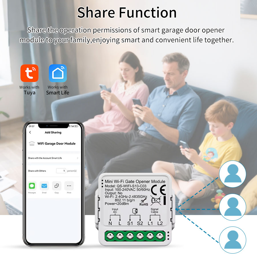 Module de commande d'ouvre-por - Smart Garage Door Opener avis et prix