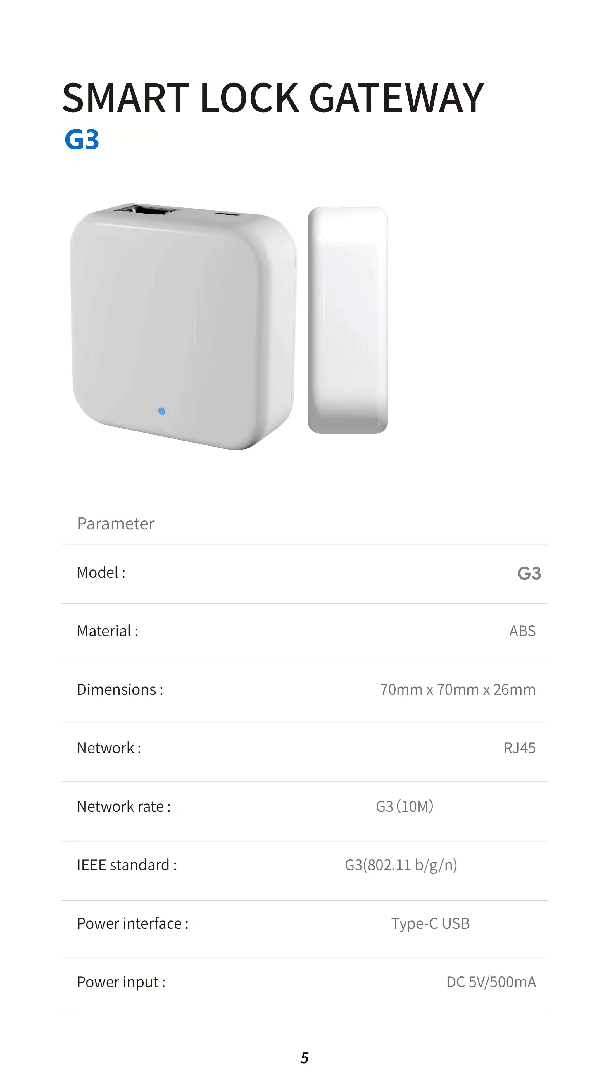 Passerelle TTLOCK G2 G3 Blueto - Smart Home Wifi Hub avis et prix
